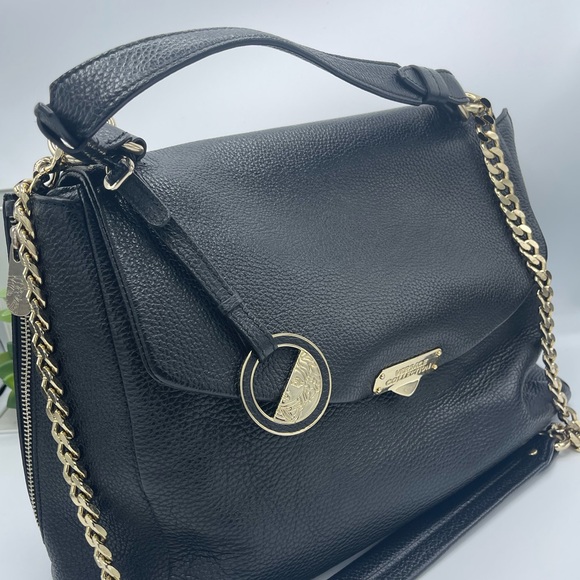 Versace Handbags - Versace black leather satchel / shoulder bag